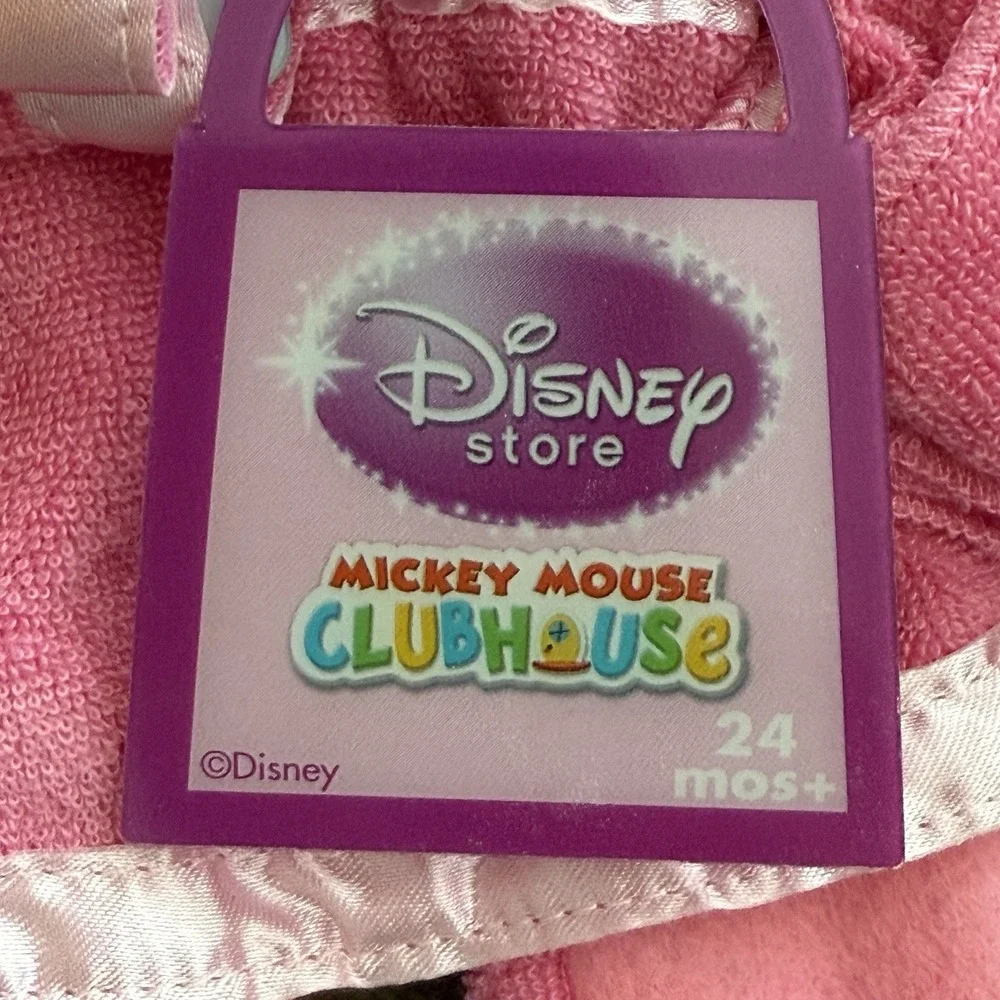 NWT Disney Store Dress Up Hats 24 Mo w/Doll Clothes Baby Minnie Bath Party Time